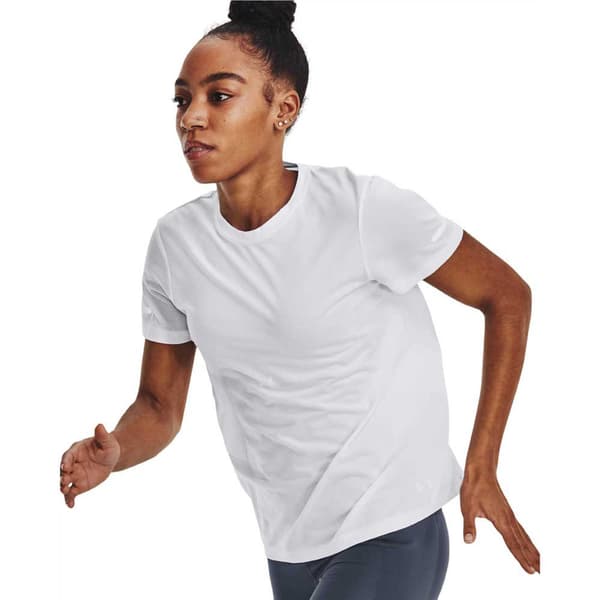 Under Armour Kortärmad T-shirt Seamless Stride Vit L Kvinna