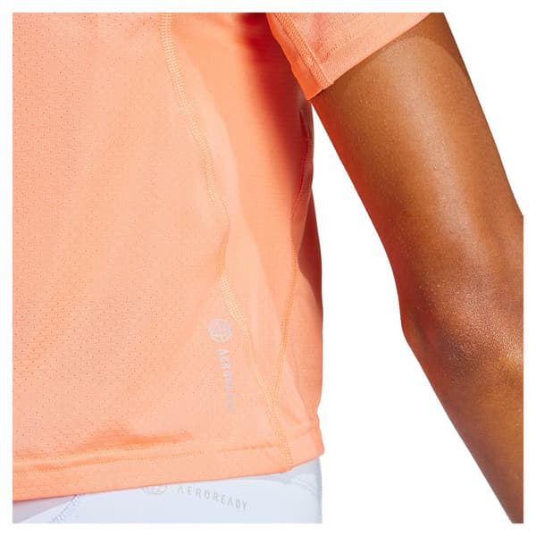 Adidas Kortærmet T-shirt Fast Crop Orange M Kvinde