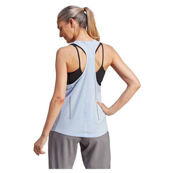 Adidas Ärmlös T-shirt Fast Blå M Kvinna