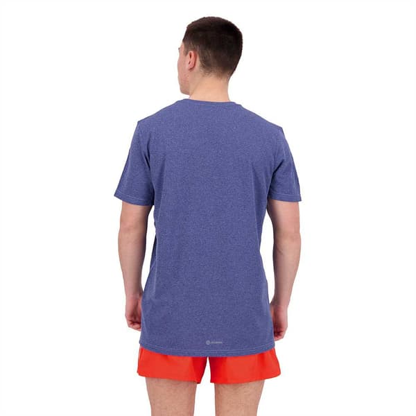 Adidas Kortärmad T-shirt Own The Run Heather Blå S Man
