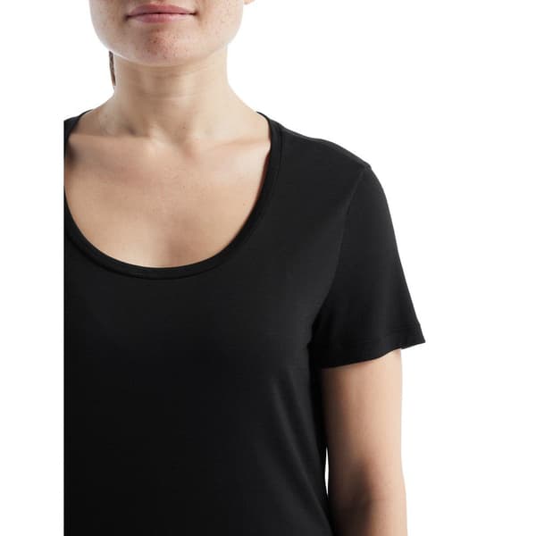 Icebreaker Lyhythihainen T-paita Sphere Ii Scoop Merino Musta M Nainen