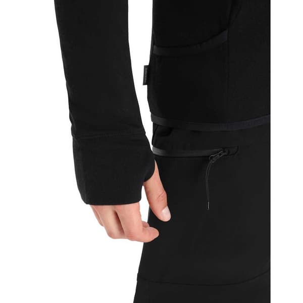 Icebreaker Huppari Zone Knit Zip Musta M Mies