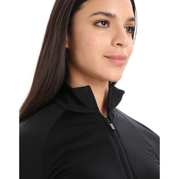 Icebreaker Sweatshirt Zone Knit Zip Sort M Kvinde
