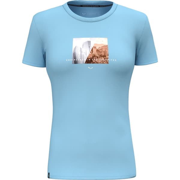 Salewa Kortärmad T-shirt Pure Design Dry Blå S Kvinna
