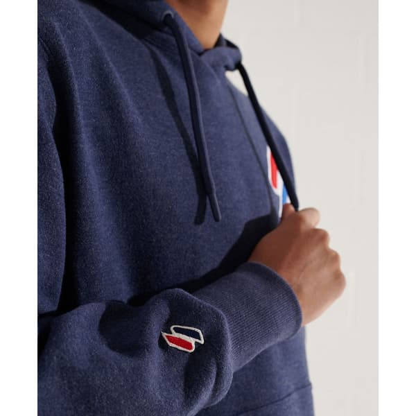 Superdry Luvtröja Sportstyle Applique Blå L Man