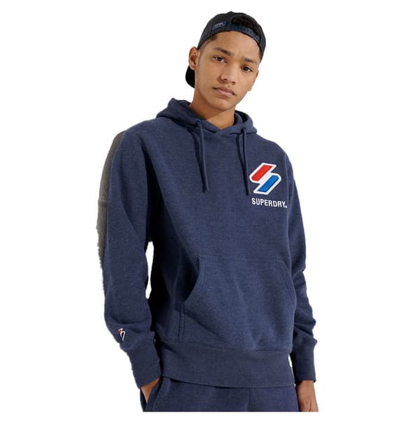 Superdry Luvtröja Sportstyle Applique Blå L Man