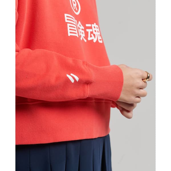 Superdry Hættetrøje Code Core Sport Crop Box Orange L Kvinde