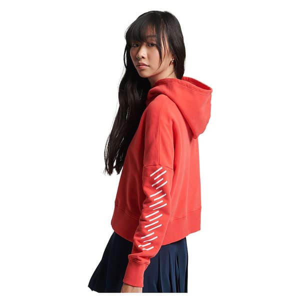 Superdry Hættetrøje Code Core Sport Crop Box Orange L Kvinde