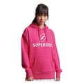 Miniatyrbillede 1 af 3: Superdry Hættetrøje Code Sl Stacked Apq Os Rosa M-L Kvinde