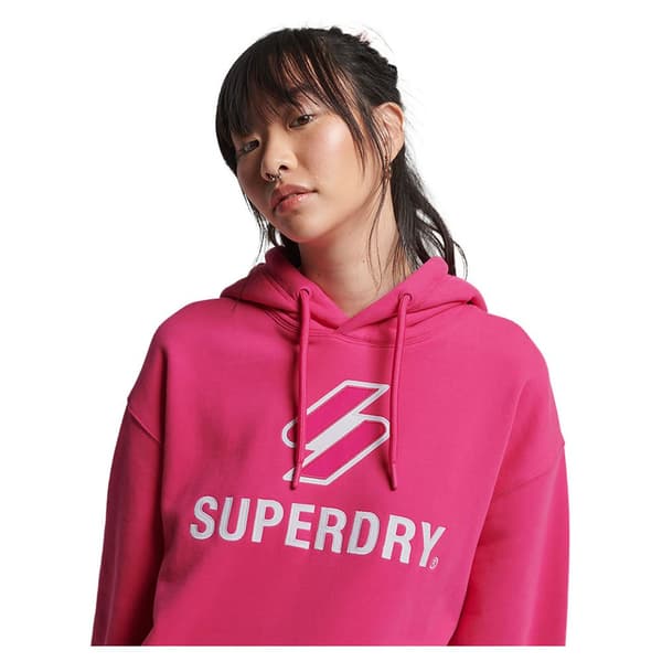 Superdry Luvtröja Code Sl Stacked Apq Os Rosa XS-S Kvinna