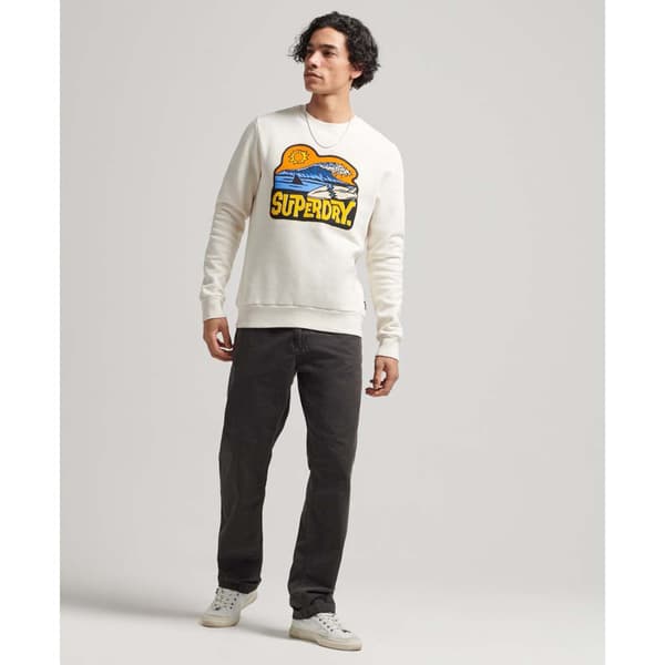 Superdry Tröja Vintage Travel Sticker Vit 2XL Man