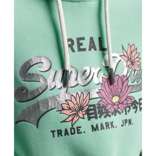 Superdry Hættetrøje Vintage Vl Narrative Grøn 2XS Kvinde