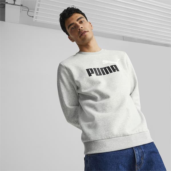 Puma Hættetrøje Ess+ 2 Col Big Logo Grå L Mand