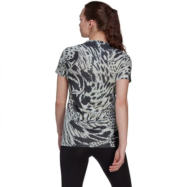 Adidas Kortärmad T-shirt Fast Aop Grönt M Kvinna