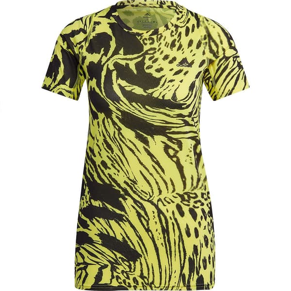 Adidas Kortärmad T-shirt Fast Aop Gul M Kvinna