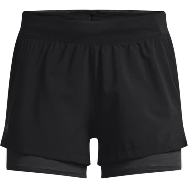 Under Armour Lyhyet Leggingsit 2 In 1 Iso Chill Run Musta XS Nainen