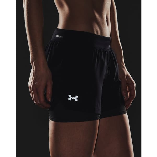 Under Armour Lyhyet Leggingsit 2 In 1 Iso Chill Run Musta XS Nainen