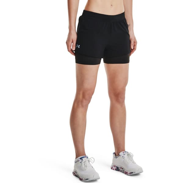 Under Armour Lyhyet Leggingsit 2 In 1 Iso Chill Run Musta XS Nainen