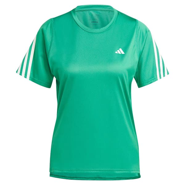 Adidas Kortärmad T-shirt Run Icons 3s Lo Ca Grönt XS Kvinna