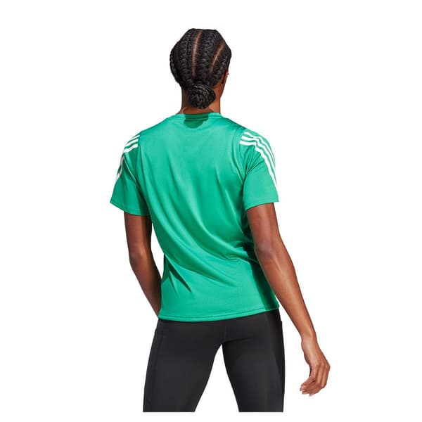 Adidas Kortärmad T-shirt Run Icons 3s Lo Ca Grönt XS Kvinna
