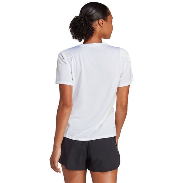 Adidas Kortärmad T-shirt Run Icons 3s Lo Ca Vit XS Kvinna