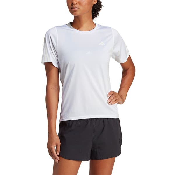 Adidas Kortärmad T-shirt Run Icons 3s Lo Ca Vit XS Kvinna