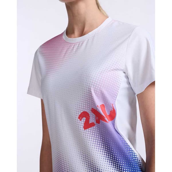 2xu Kortærmet T-shirt Light Speed Hvid L Kvinde