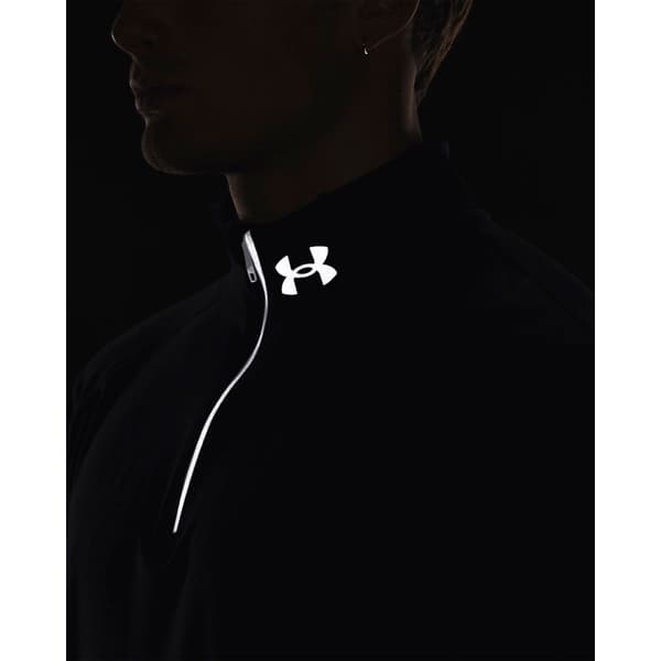 Under Armour Halv Lynlå Sweatshirt Qualifier Run Sort XL Mand