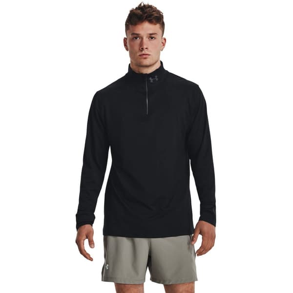 Under Armour Halv Lynlå Sweatshirt Qualifier Run Sort XL Mand