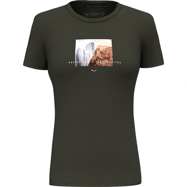 Salewa Kortärmad T-shirt Pure Design Dry Grönt S Kvinna