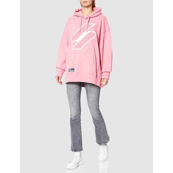 Superdry Luvtröja Code Logo Che Os Grå M-L Kvinna