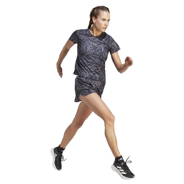 Adidas Kortärmad T-shirt 3b Aop Svart XS Kvinna