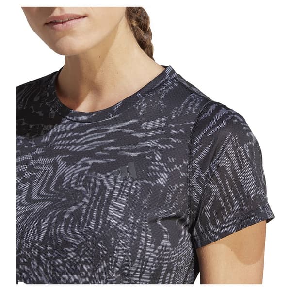 Adidas Kortärmad T-shirt 3b Aop Svart XS Kvinna