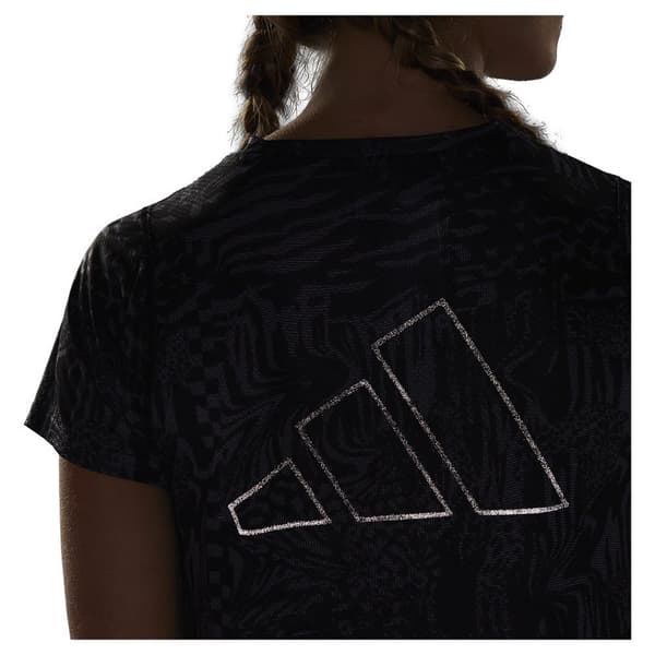 Adidas Kortärmad T-shirt 3b Aop Svart XS Kvinna