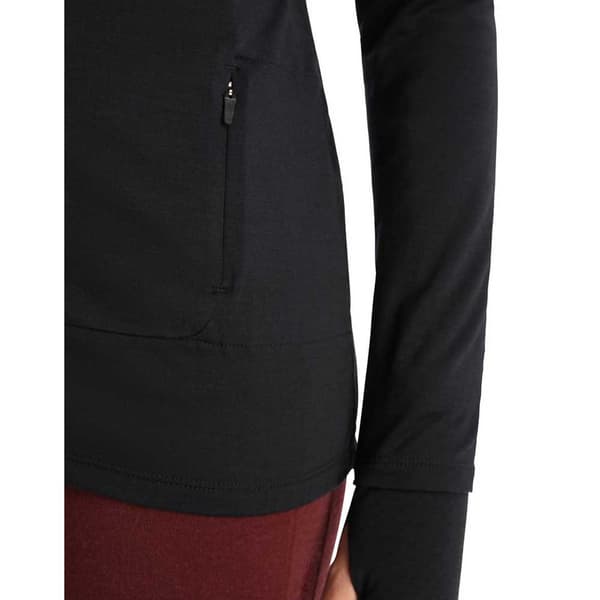 Icebreaker Sweatshirt Zone Knit Zip Sort XS Kvinde