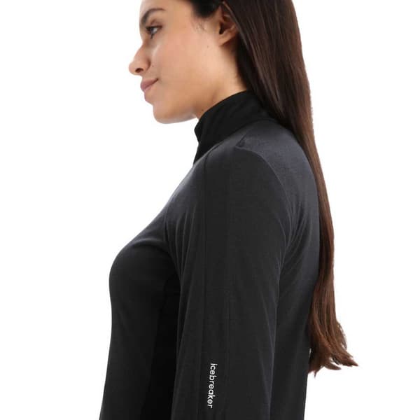 Icebreaker Sweatshirt Zone Knit Zip Sort XS Kvinde
