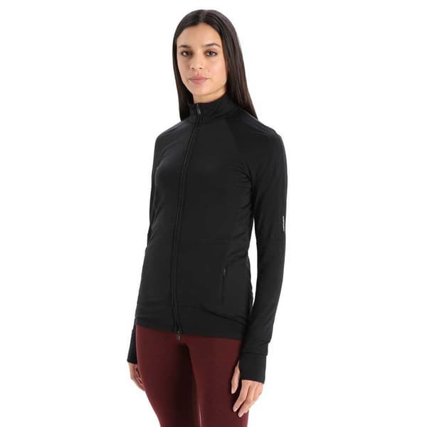 Icebreaker Sweatshirt Zone Knit Zip Sort XS Kvinde