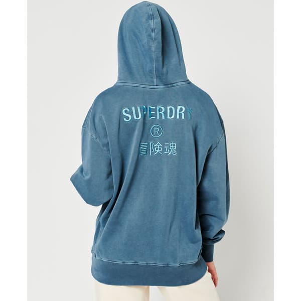 Superdry Huppari Code Cl Garment Dye Os Sininen M-L Nainen