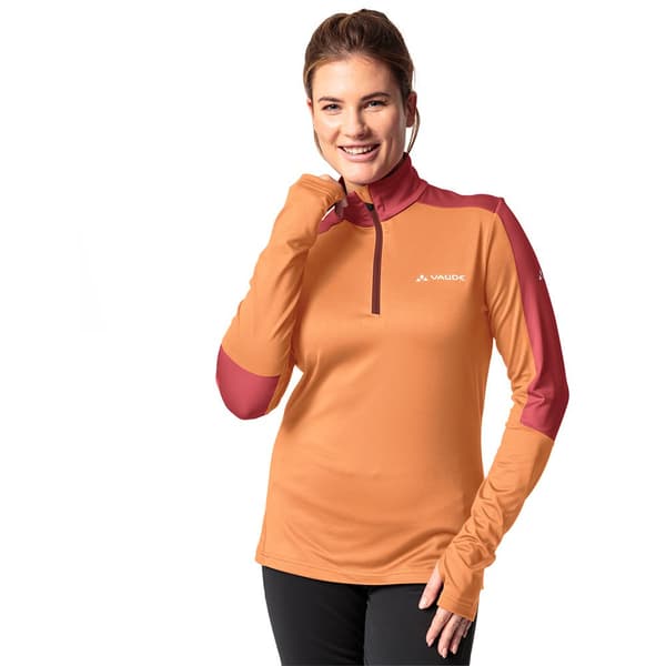 Vaude Half Zip Pitkähihainen T-paita Livigno Ii Oranssi 38 Nainen