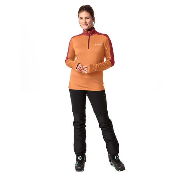 Vaude Half Zip Pitkähihainen T-paita Livigno Ii Oranssi 40 Nainen