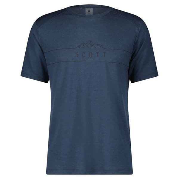 Scott Kortärmad T-shirt Defined Merino Blå XL Man