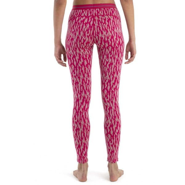 Icebreaker Leggings 260 Vertex Macro Forms Merino Rosa S Kvinde
