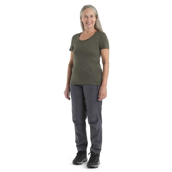 Icebreaker Kortärmad T-shirt 150 Tech Lite Ii Herenga Merino Grönt XS Kvinna