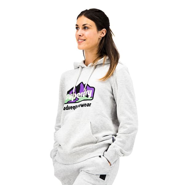 Superdry Luvtröja Vintage 90s Terrain Grå S Kvinna