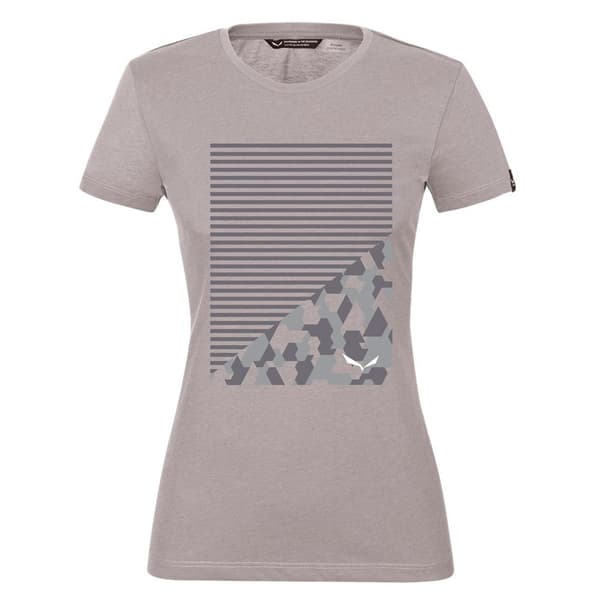 Salewa Kortærmet T-shirt Geometric Grå XS Kvinde
