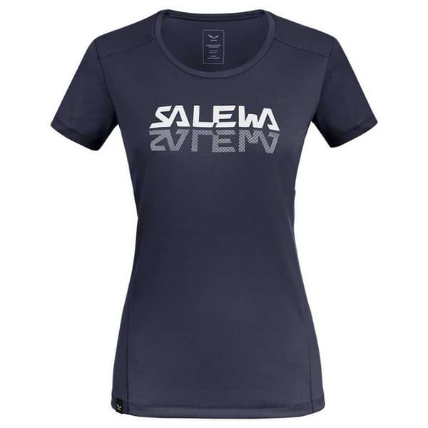 Salewa Kortärmad T-shirt Sporty Graphic Dryton Blå XS Kvinna