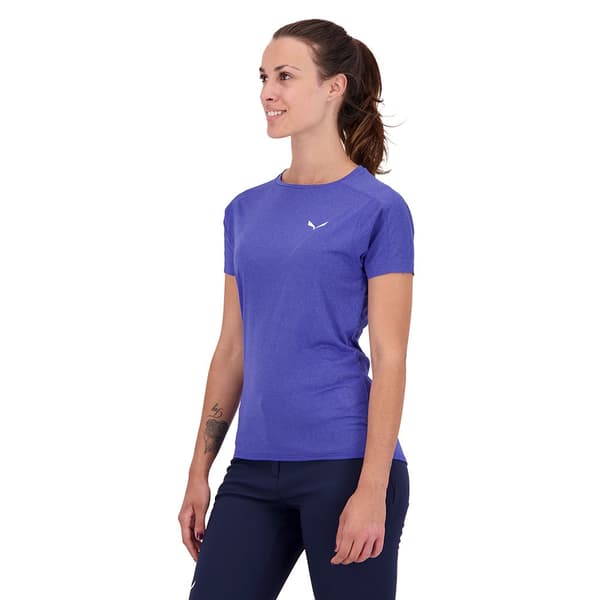 Salewa Kortärmad T-shirt Pedroc Hybrid 3 Dryton Blå L Kvinna