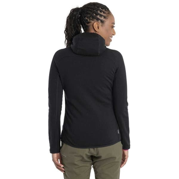 Icebreaker Full Vetoketjullinen Villapaita Quantum Hybrid Merino Musta S Nainen