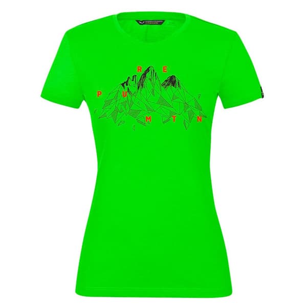 Salewa Kortærmet T-shirt Geometric Gul XS Kvinde