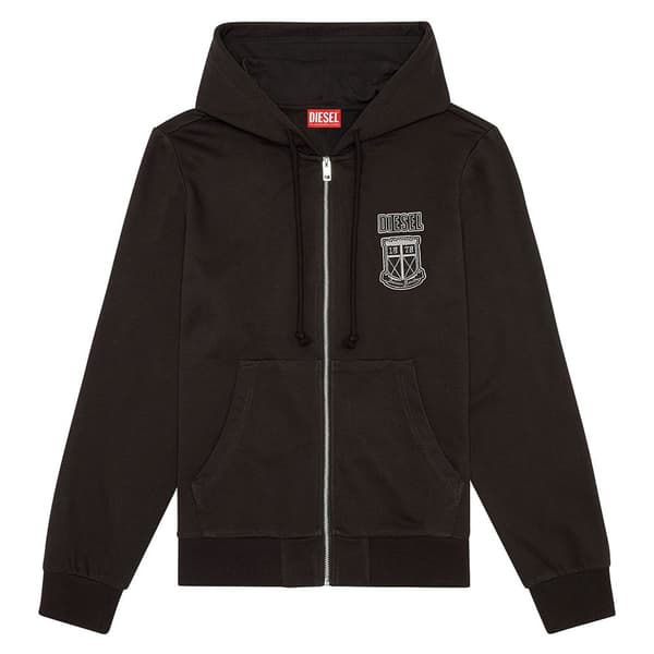 Diesel Sweatshirt Med Fuld Lynlås Ginn K10 Sort XL Mand